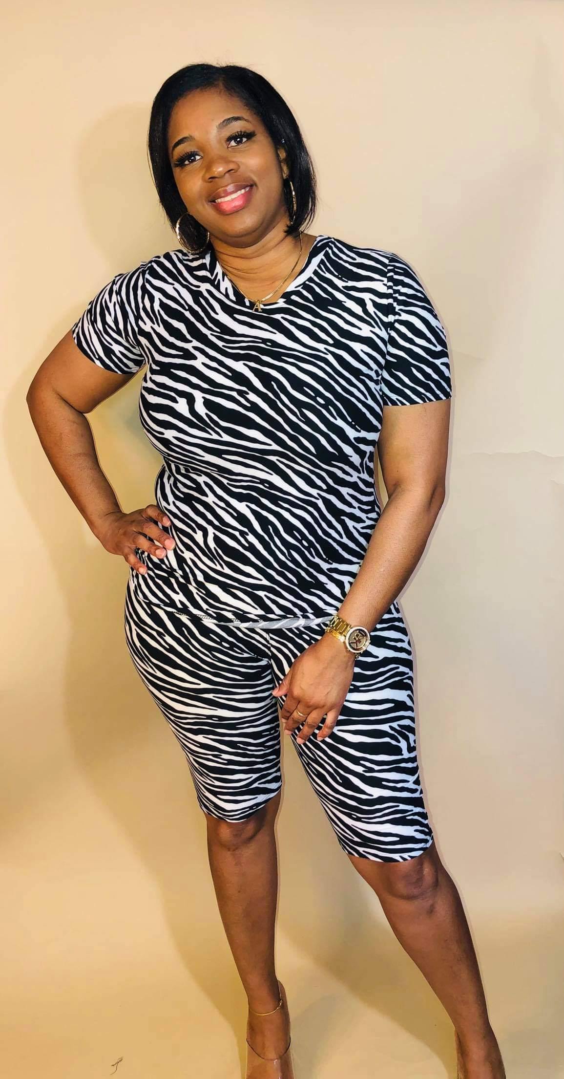 Zebra Biker Set - Simply Divine by Nicole