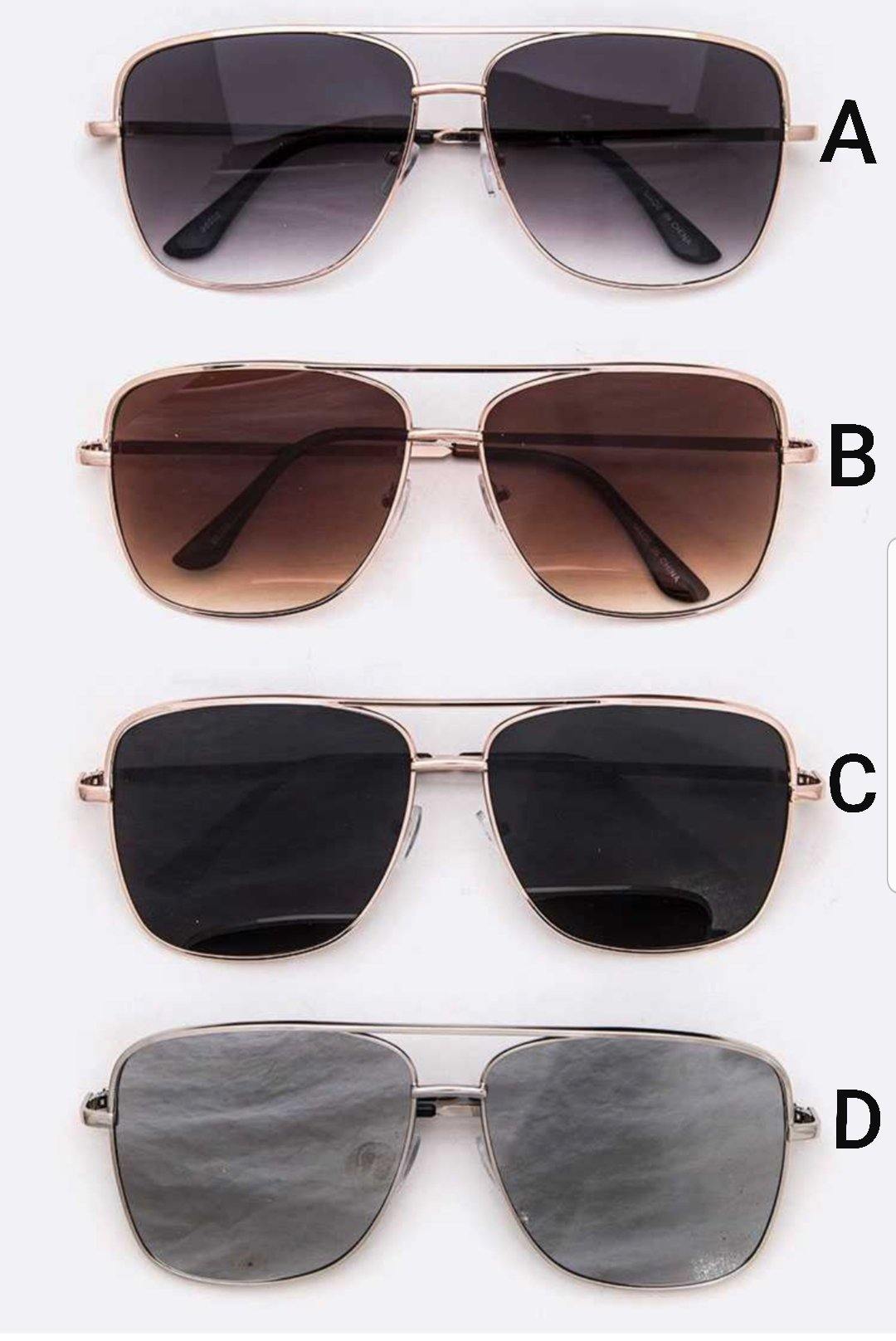 Square Aviator Sunglasses - Simply Divine by Nicole 