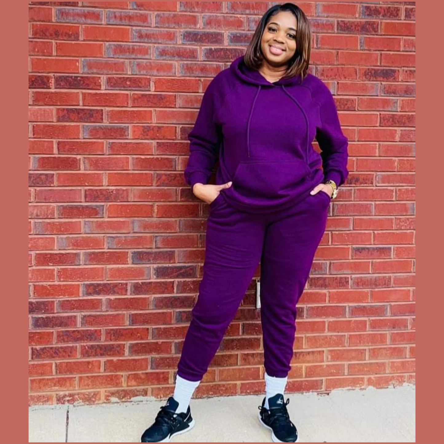 Dark Plum Hoodie Jogger Set