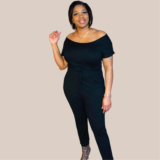 Black Good Vibes Jumpsuit