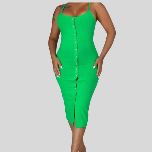 Kelly Green Midi Dress