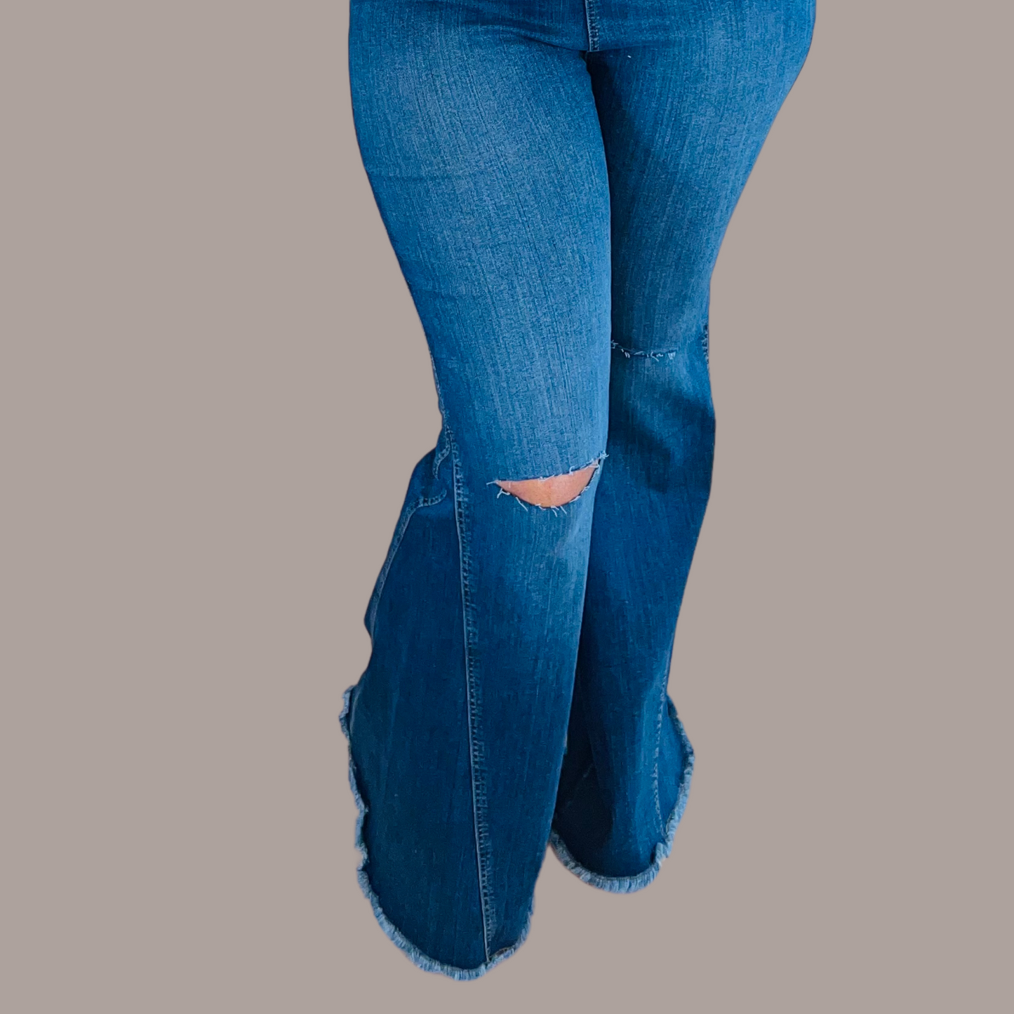 Plus Size High Rise Flare Denim Jeans