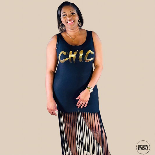 Chic Fringed  Dress