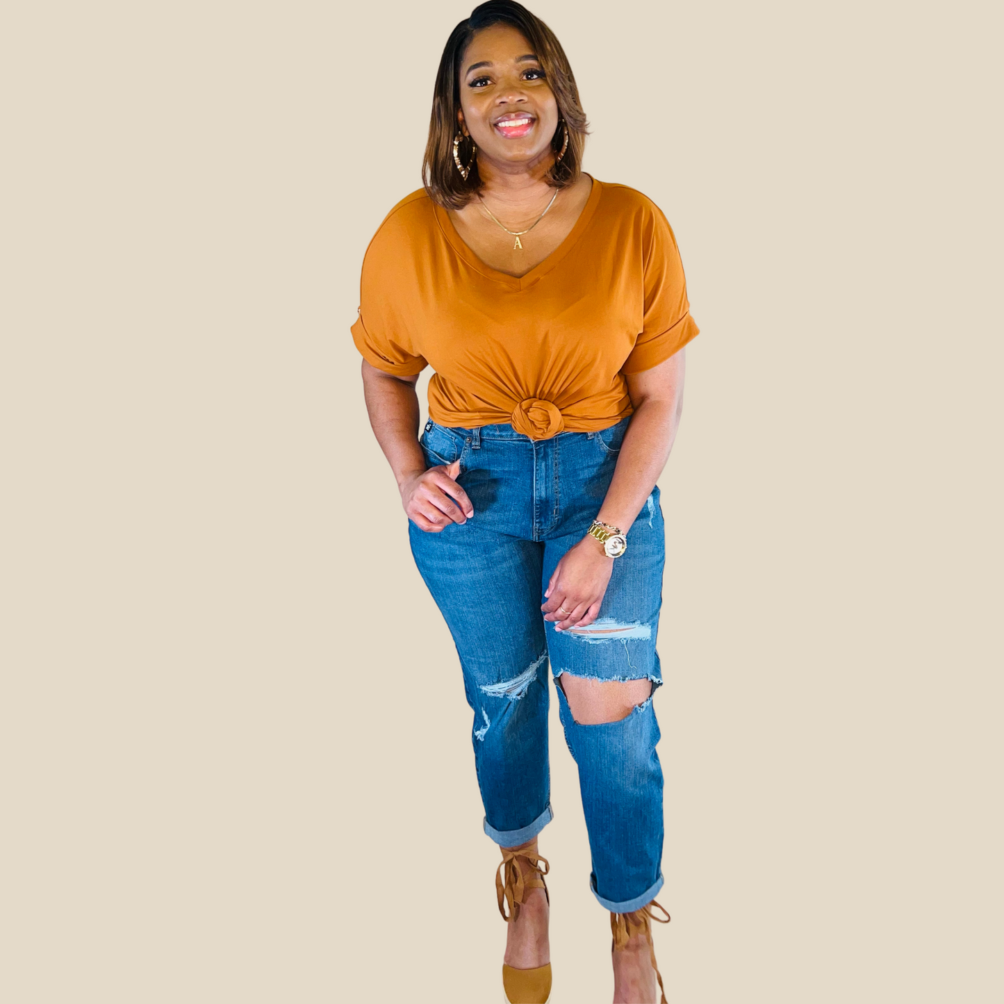 Plus Size High Rise Mom Denim Jeans