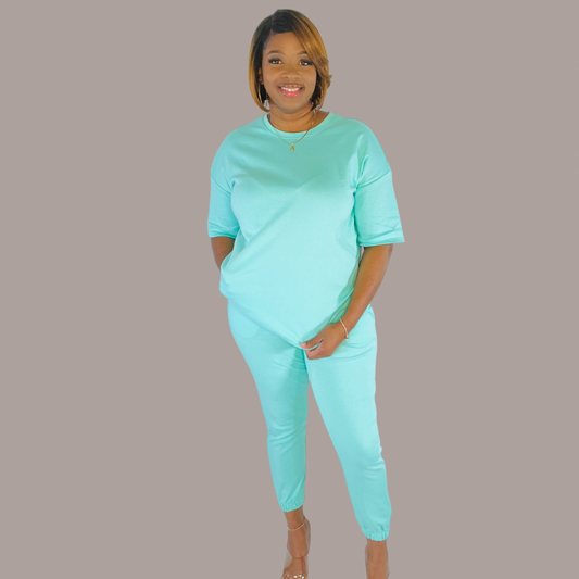 Thee Mint Luxe Jogger Set