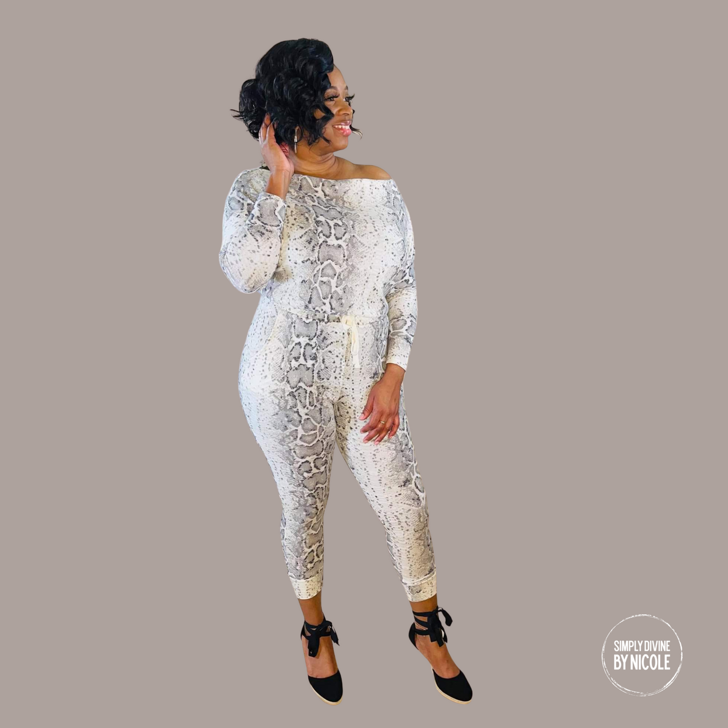 Snake Print Jumpsuit